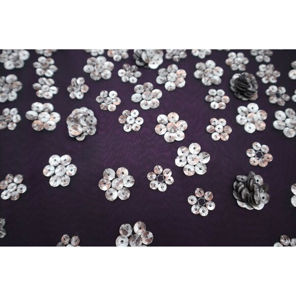 Lane Bryant Womens Plus Size 18 Purple Sleeveless Embellished Chiffon Overlay To - Picture 8 of 11